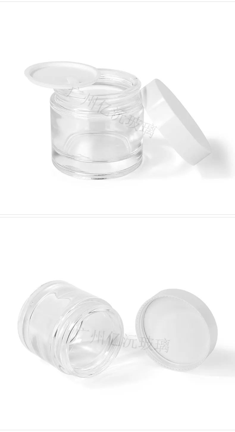 Glass Cosmetic Cream Jar Model 002 | Custom Skincare Packaging | OEM Manufacturer China