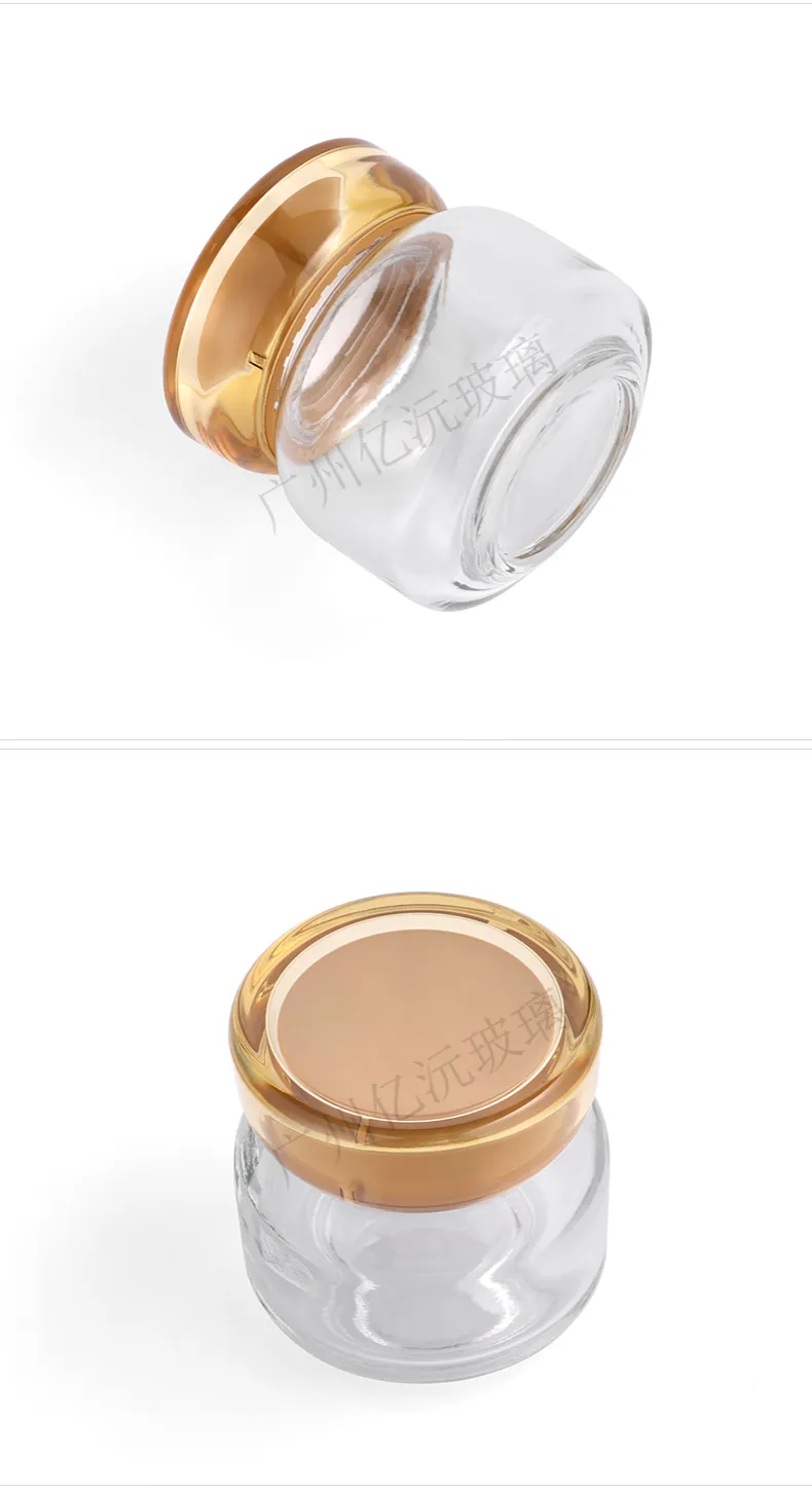 Glass Cosmetic Cream Jar Model 003 | Custom Skincare Packaging | OEM Manufacturer China