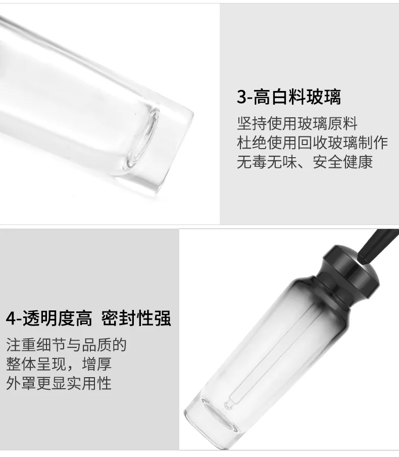 Model 008 Glass Dropper Bottle 15ml 30ml 50ml Glass Essential Oil OEM Packaging additional view 11 OEM custom packaging