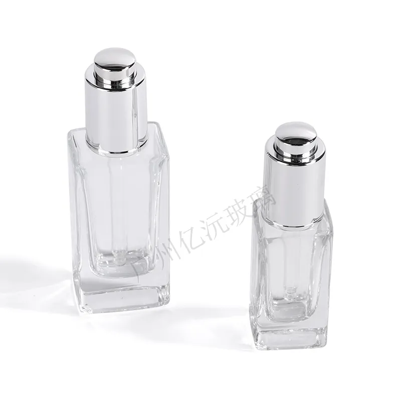 Model 027 Glass Dropper Bottle 10ml 15ml 30ml Amber Glass Cosmetic OEM Packaging detail view OEM custom packaging