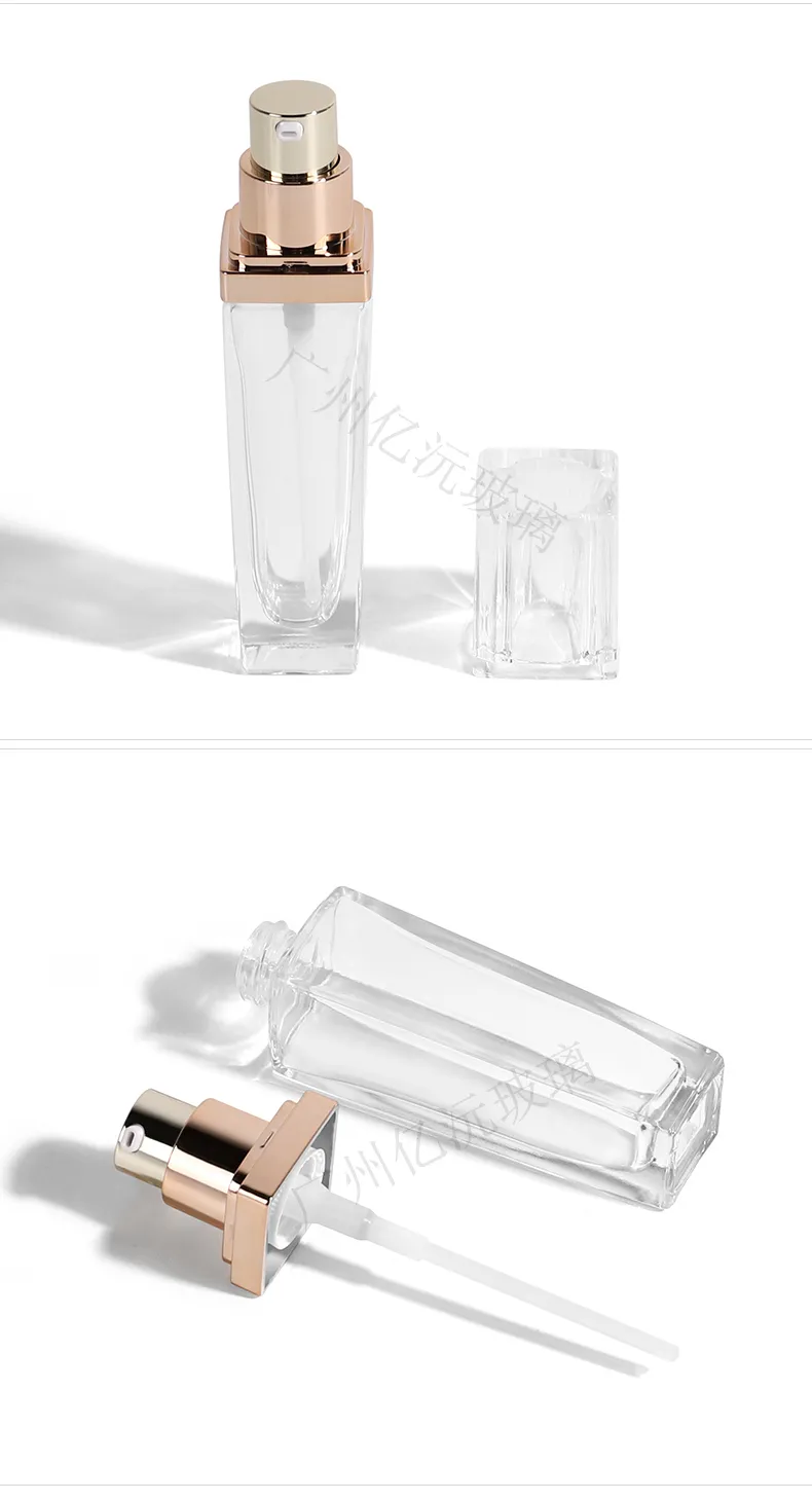 Glass Cosmetic Foundation Bottle Model 076 | Custom Wholesale | OEM Manufacturer China