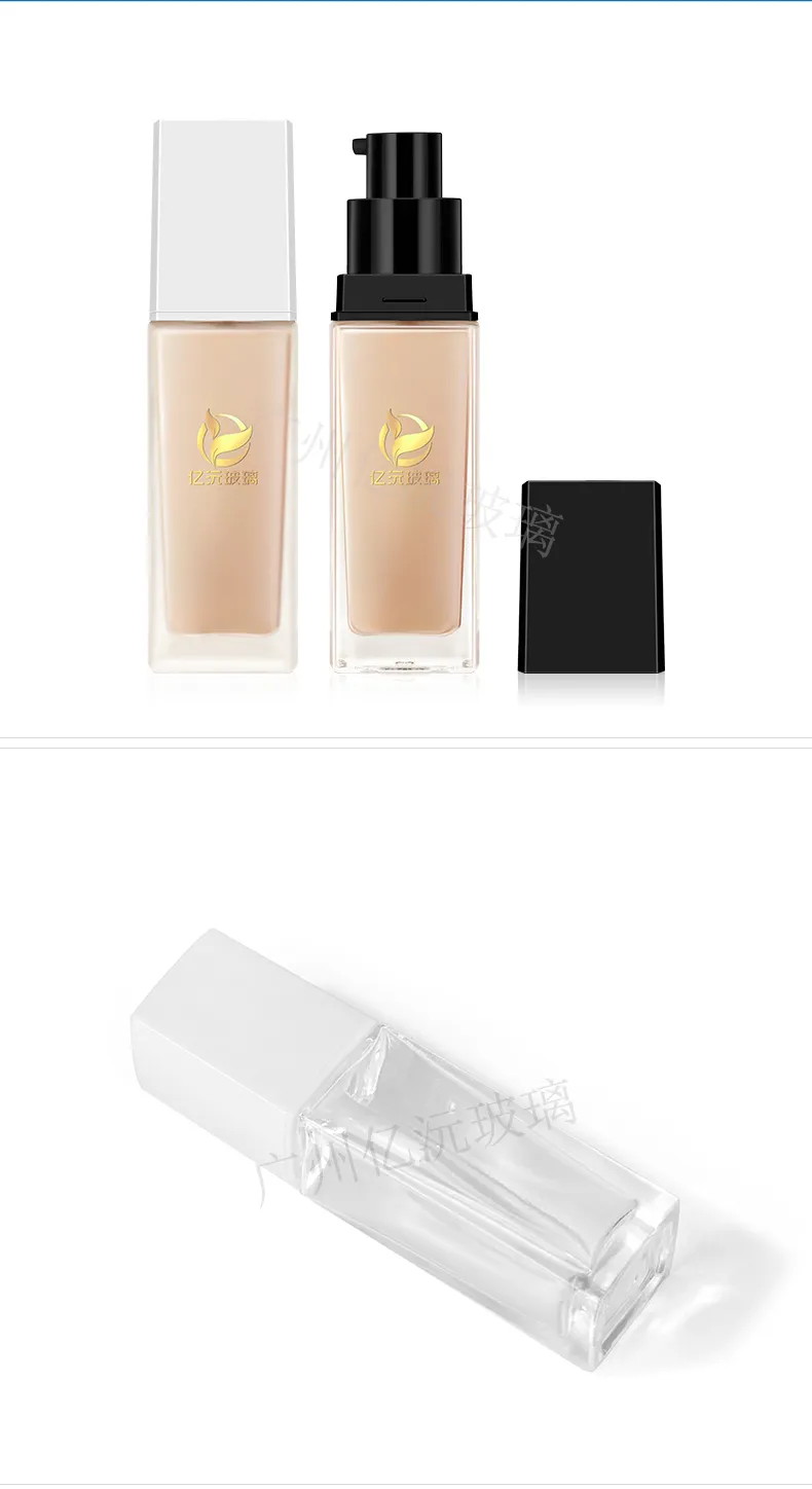Glass Cosmetic Foundation Bottle Model 095 | Custom Wholesale | OEM Manufacturer China