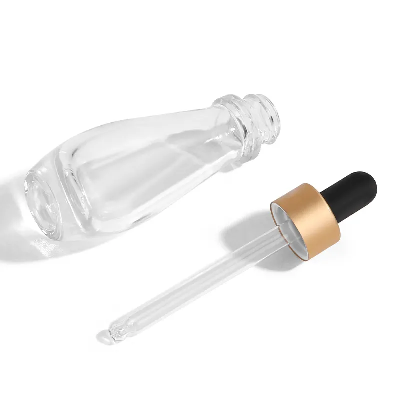 Model 103 Glass Dropper Bottle 15ml 30ml 50ml Clear Glass OEM OEM Packaging detail view OEM custom packaging