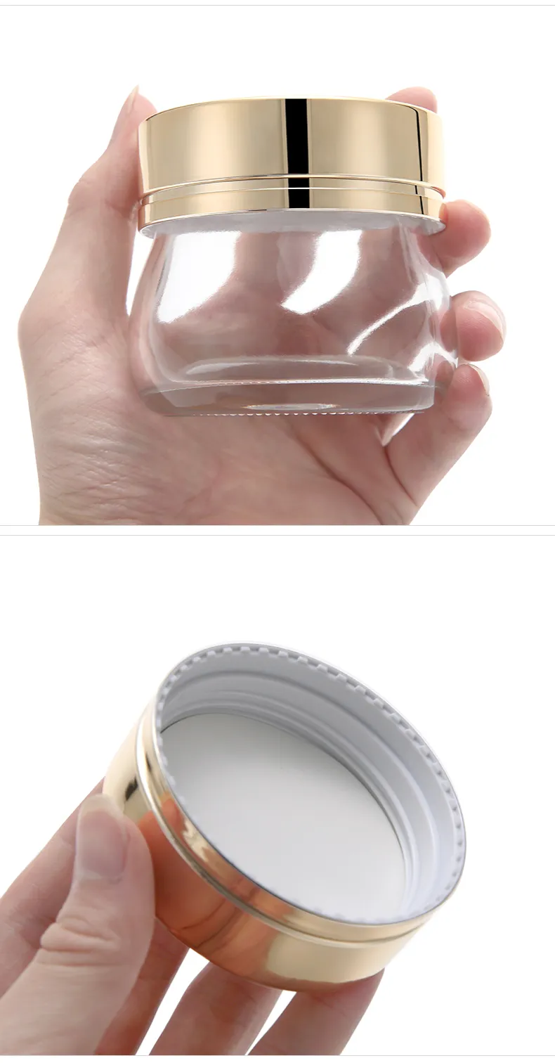 Glass Cosmetic Cream Jar Model 116 | Custom Skincare Packaging | OEM Manufacturer China