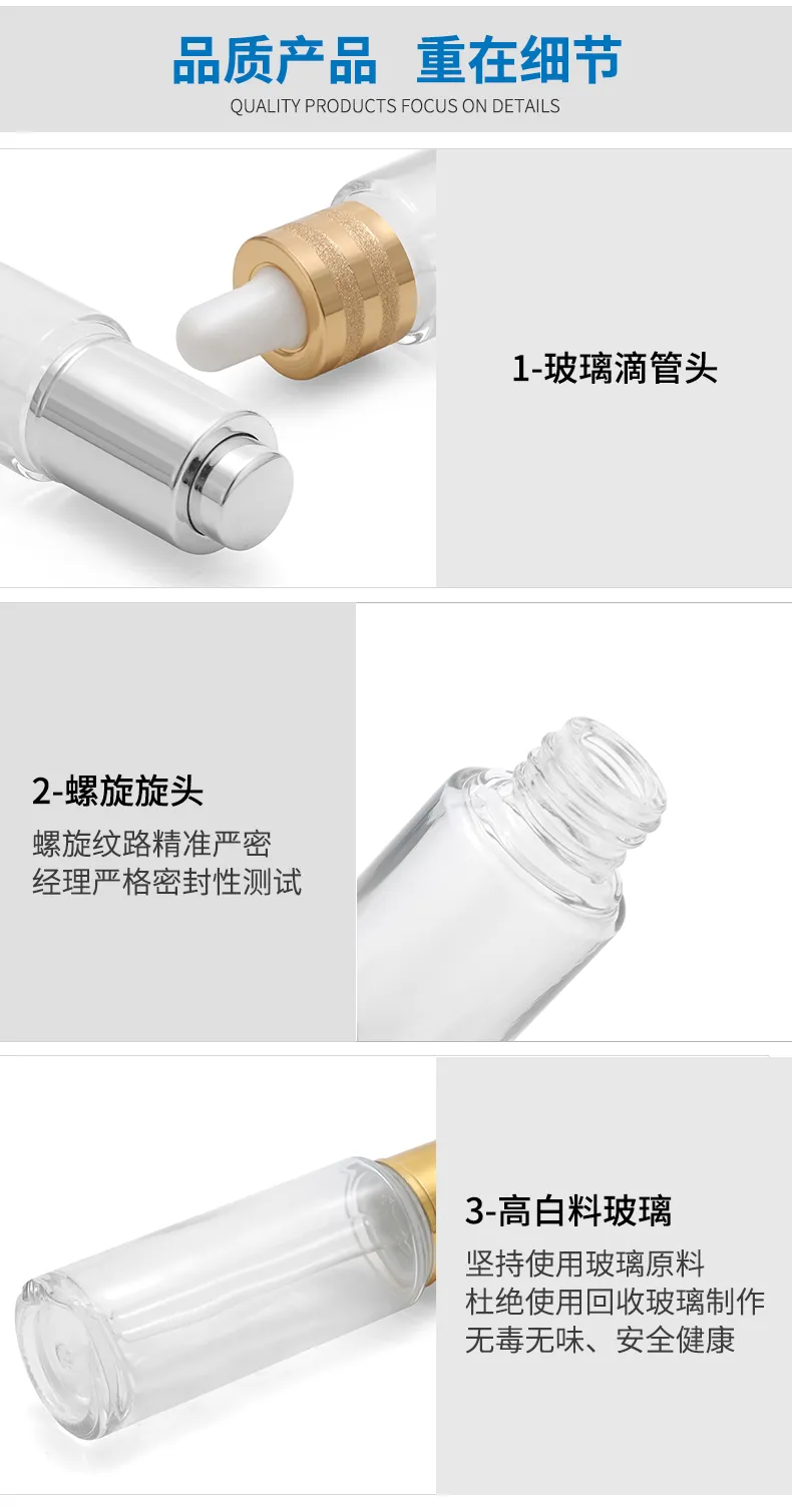 Model 122 Glass Dropper Bottle 10ml 20ml 30ml Amber Glass Serum OEM Packaging additional view 13 OEM custom packaging