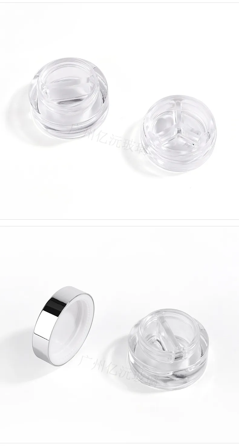 Glass Cosmetic Cream Jar Model 123 | Custom Skincare Packaging | OEM Manufacturer China