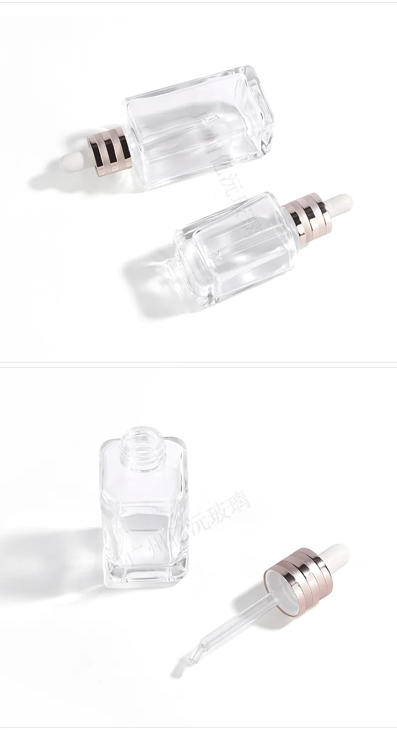 Model 145 Glass Dropper Bottle 5ml 10ml Glass with Cap Pipette OEM Packaging angled view OEM custom packaging