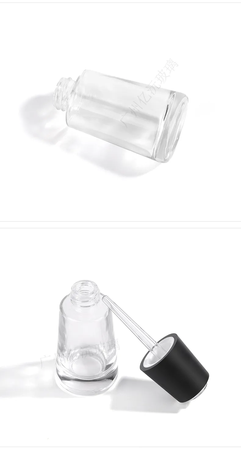 Model 161 Glass Dropper Bottle 10ml 15ml 30ml Clear Glass Essential Oil OEM Packaging additional view 8 OEM custom packaging