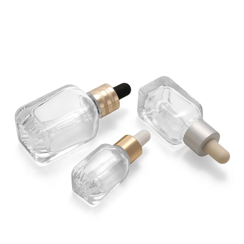Model 201 Glass Dropper Bottle 10ml 20ml 30ml Glass Aromatherapy Serum OEM Packaging detail view OEM custom packaging