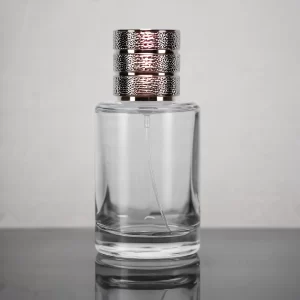 Glass Perfume Bottle 50ml Cylindrical Flat Shoulder | Custom Wholesale | OEM Manufacturer China - Image 1