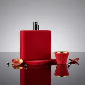Square Flocked Glass Perfume Bottle 100ml — Wholesale OEM Cosmetic Packaging