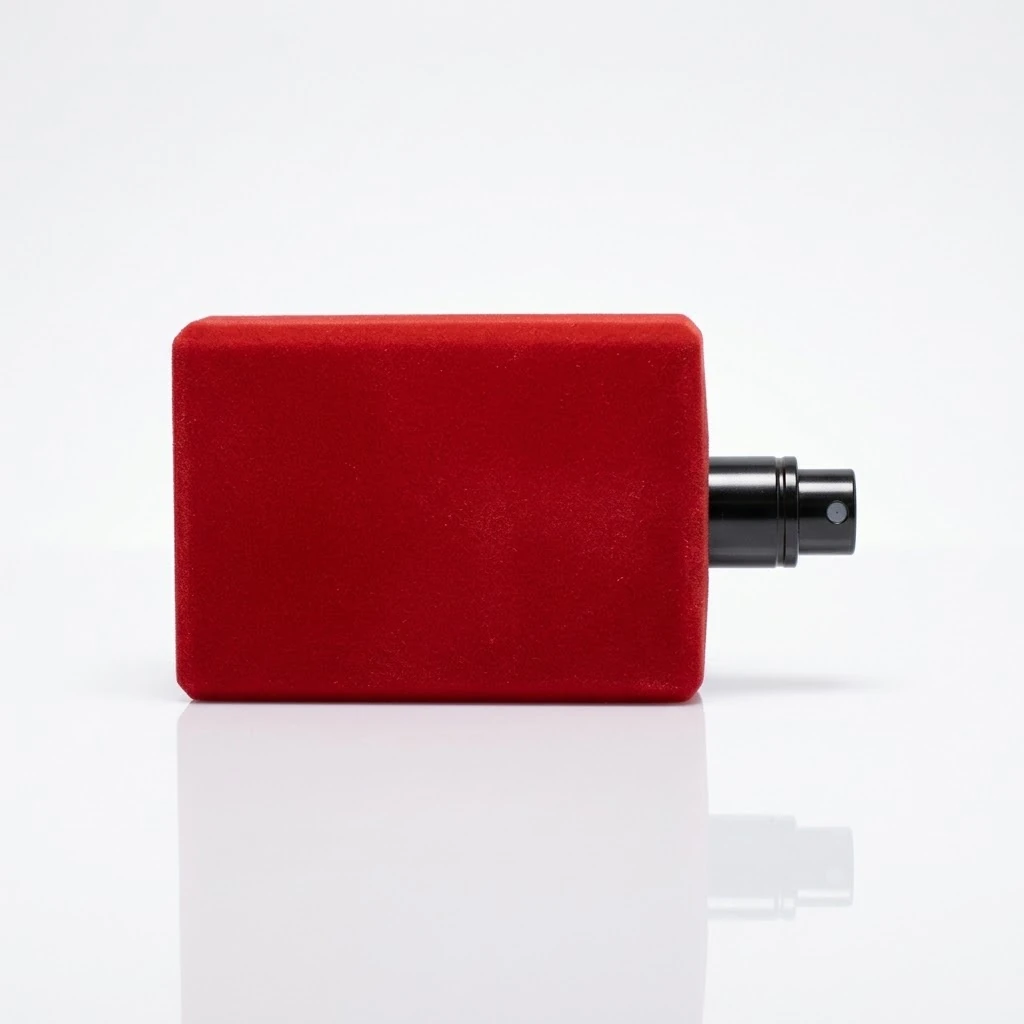 Square Flocked Glass Perfume Bottle 100ml detail 005